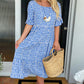 Sandra | Round Neck Polka Dot Print Midi Dress