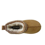 Harmony Girls' Slippers with Faux Suede & Aztec Embroidery