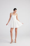 Teresa White Pleated Skirt Mini Dress