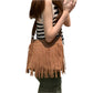 Tassel Retro Crossbody Fashionable All-match Simple Shoulder Bag