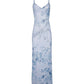 Y2K Slim Flowers Printing Slip Dress Women's Summer Suspender Skirt Vacation Beach Long Dresses