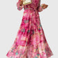 Amber - Floral Print Wrap Maxi Dress with Long Sleeves