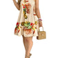Knee  Length Sexy Print Halter Dress for Women
