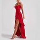 Women's Backless Ruffles Irregular Dress