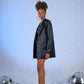Fancy Black Satin Blazer Jacket