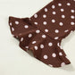 Coffee Polka Dot Bell Sleeve Blouse