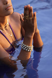 Moonstone Cuff Bangles – Adjustable Brass Bracelets with Natural Stones.
