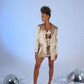 Fancy Gold Satin Blazer Jacket