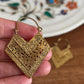 Textured Chevron Statement earrings - Ethnic Fusion Brass Earrings