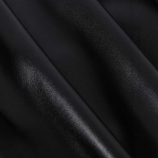 Split Leather Skirt Leather High Waist Sheath Skirt