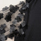 Flower Applique Mesh Blouse