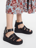 Miki Ladies Open Toe Gladiator Strappy Platform Sandals