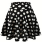 Kpop Polka Dot Print Skater Skirts, Casual Ruffle A Line Versatile Mini Skirts, Women's Clothing
