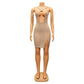 Women's Sexy Mesh Hot Drilling Nightclub Party Dress