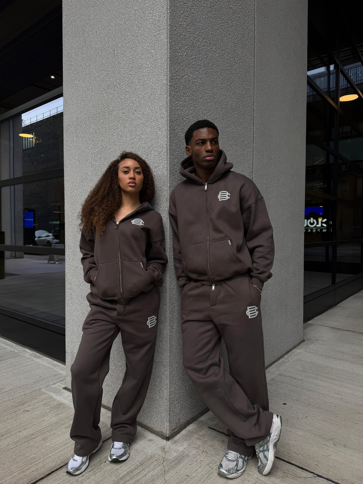 Bénir Club Basics Zip Hoodie - Storm
