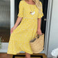 Sandra | Round Neck Polka Dot Print Midi Dress
