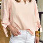 Bow Cuff Pearl Embellished Blouse
