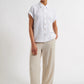 Abinaya Double Gauze Short Sleeved Shirt - White