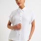Abinaya Double Gauze Short Sleeved Shirt - White