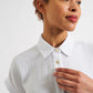 Abinaya Double Gauze Short Sleeved Shirt - White