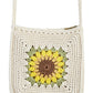Yumi Handmade White Sunflower Crochet Bag