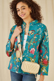 Yumi Gold Quilted Camera Bag With Cross Body Woven Strap