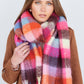 Yumi Colour Block Super Fluffy Scarf