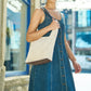 Yumi Ivory Crochet Shoulder Bag With Faux Leather Straps