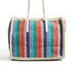 Yumi Multicolour Stripe Natural Shoulder Bag
