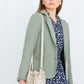 Yumi Beige Woven Bucket Shoulder Bag