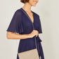 Yumi Ivory Shimmer Envelope Clutch Bag
