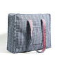 Yumi Black Gingham Quilted Shopper Bag