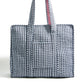 Yumi Black Gingham Quilted Shopper Bag