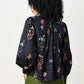 Aditi Flower Press Print Tie Neck Blouse - Multi Colour