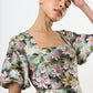 Agata 3D Daisy Print Mini Dress - Green