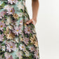 Agata 3D Daisy Print Mini Dress - Green