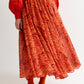 Agatha Rosechild Full Circle Midi Skirt – Apricot