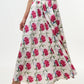 Agatha Loveflower Print Circle Midi Skirt