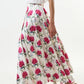 Agatha Loveflower Print Circle Midi Skirt