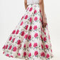 Agatha Loveflower Print Circle Midi Skirt
