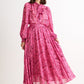 Agatha Rosechild Full Circle Midi Skirt – Pink