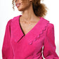 Alva Babycord Long Sleeve Midi Dress - Pink