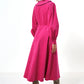 Alva Babycord Long Sleeve Midi Dress - Pink