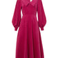 Alva Babycord Long Sleeve Midi Dress - Pink