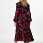 Amada Watermark Floral Print Long Sleeve Midaxi Dress