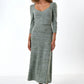 Ambrose  Soft Marl Sweetheart Neck Midi Dress