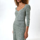 Ambrose  Soft Marl Sweetheart Neck Midi Dress