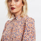 Louche Anda Dainty Ditsy Print Long Sleeve Tie Midi Dress