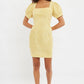 Louche Anouk Summer Gingham Body Con Mini Dress In Yellow
