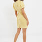 Louche Anouk Summer Gingham Body Con Mini Dress In Yellow